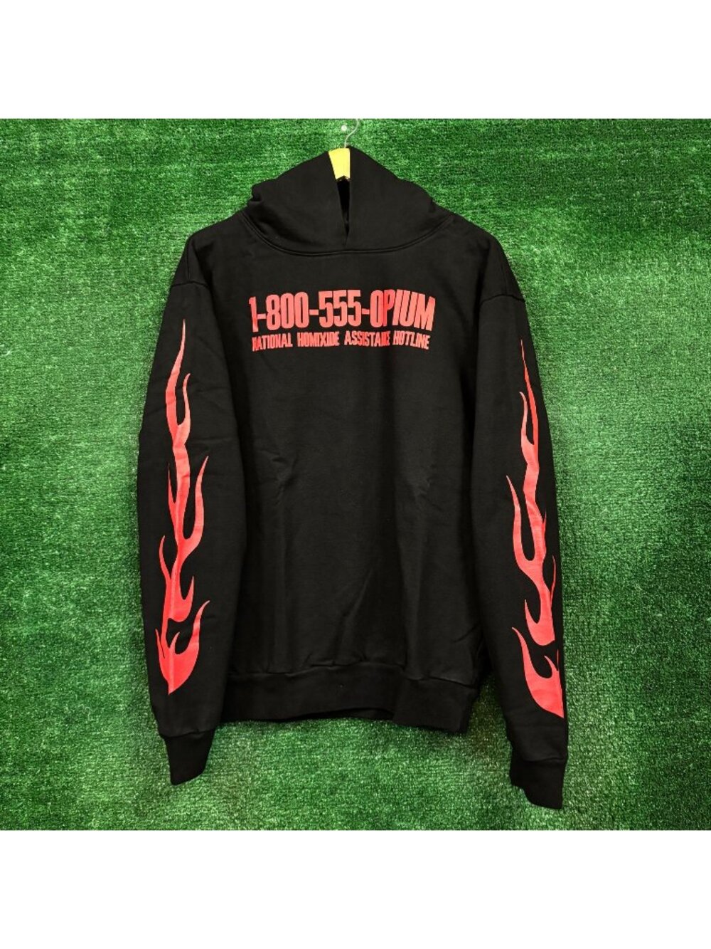 HXG Homixide Gang OPIUM National Homixide Assistance Hotline Oversized Hoodie S